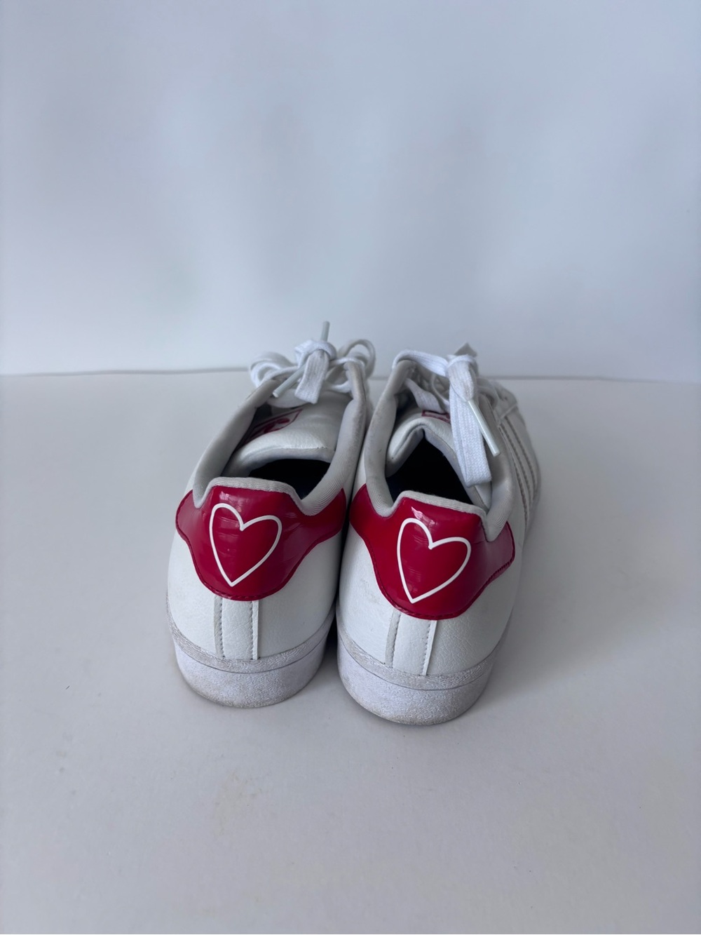 adidas Originals Superstar J 'Heart' White/Scarlet Red Shoes FW0817 Youth Size 5 - Picture 13 of 15
